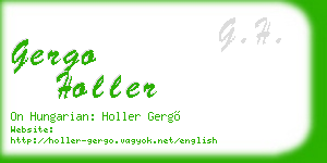 gergo holler business card
